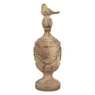 Clayre &amp; Eef | Decoratie Ornament Grijs Bruin &oslash; 12x36 cm | 6MG0191
