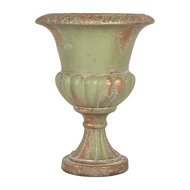Clayre &amp; Eef | Bloempot Binnen Groen Bruin &oslash; 26x34 cm | 6MG0192