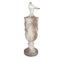 Clayre &amp; Eef | Decoratie Ornament Wit Beige &oslash; 13x43 cm | 6MG0198