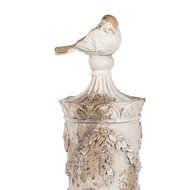Clayre &amp; Eef | Decoratie Ornament Wit Beige &oslash; 13x43 cm | 6MG0198