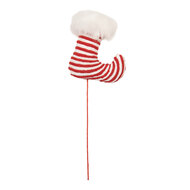 Clayre &amp; Eef | Kerstdecoratie Laars Rood Wit 13x6x41 cm | 6PF0028