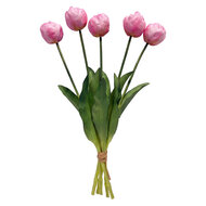 Clayre &amp; Eef | Kunstbloem bos Roze Groen 42 cm | 6PL0434