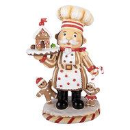 Clayre &amp; Eef | Decoratie kok Bruin Wit 18x13x27 cm | 6PR6251