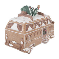 Clayre &amp; Eef | Decoratie Bus Bruin Wit 26x13x19 cm | 6PR6253