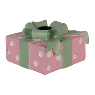 Clayre &amp; Eef | Kandelaar Roze Groen 9x10x6 cm | 6PR6391