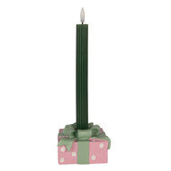 Clayre &amp; Eef | Kandelaar Roze Groen 9x10x6 cm | 6PR6391