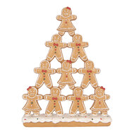 Clayre &amp; Eef | Decoratie peperkoekpoppen Bruin Wit 17x4x23 cm | 6PR6393