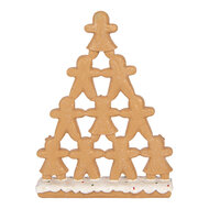 Clayre &amp; Eef | Decoratie peperkoekpoppen Bruin Wit 17x4x23 cm | 6PR6393