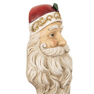 Clayre &amp; Eef | Wanddecoratie Kerstman Beige Rood 22x6x34 cm | 6PR6451
