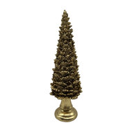 Clayre &amp; Eef | Kerstdecoratie Kerstboom Groen Goudkleurig &oslash; 12x43 cm | 6PR6569