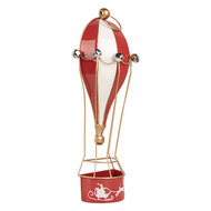 Clayre &amp; Eef | Decoratie luchtballon Rood Wit 19x9x40 cm | 6Y6059