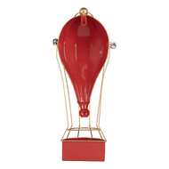 Clayre &amp; Eef | Decoratie luchtballon Rood Wit 19x9x40 cm | 6Y6059