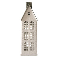 Clayre &amp; Eef | Decoratie Huis Wit Groen 11x11x37 cm | 6Y6075