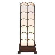 Tafellamp Tiffany 14*14*36 cm E14/max 1*25W Wit | 5LL-5929 | Clayre &amp; Eef