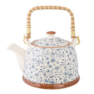 Theepot 18*14*12 cm / 0,7L Lichtblauw | 6CETE0012 | Clayre &amp; Eef