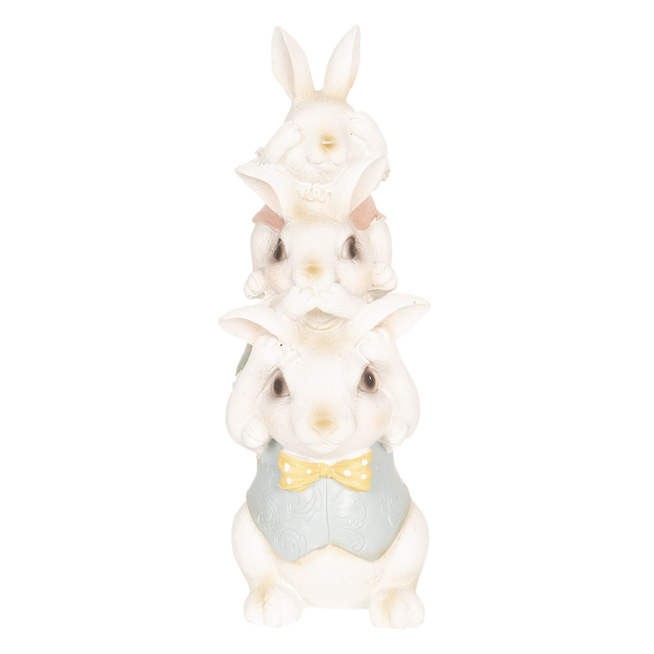 Decoratie konijnen 10*9*25 cm Multi | 6PR2605 | Clayre & Eef