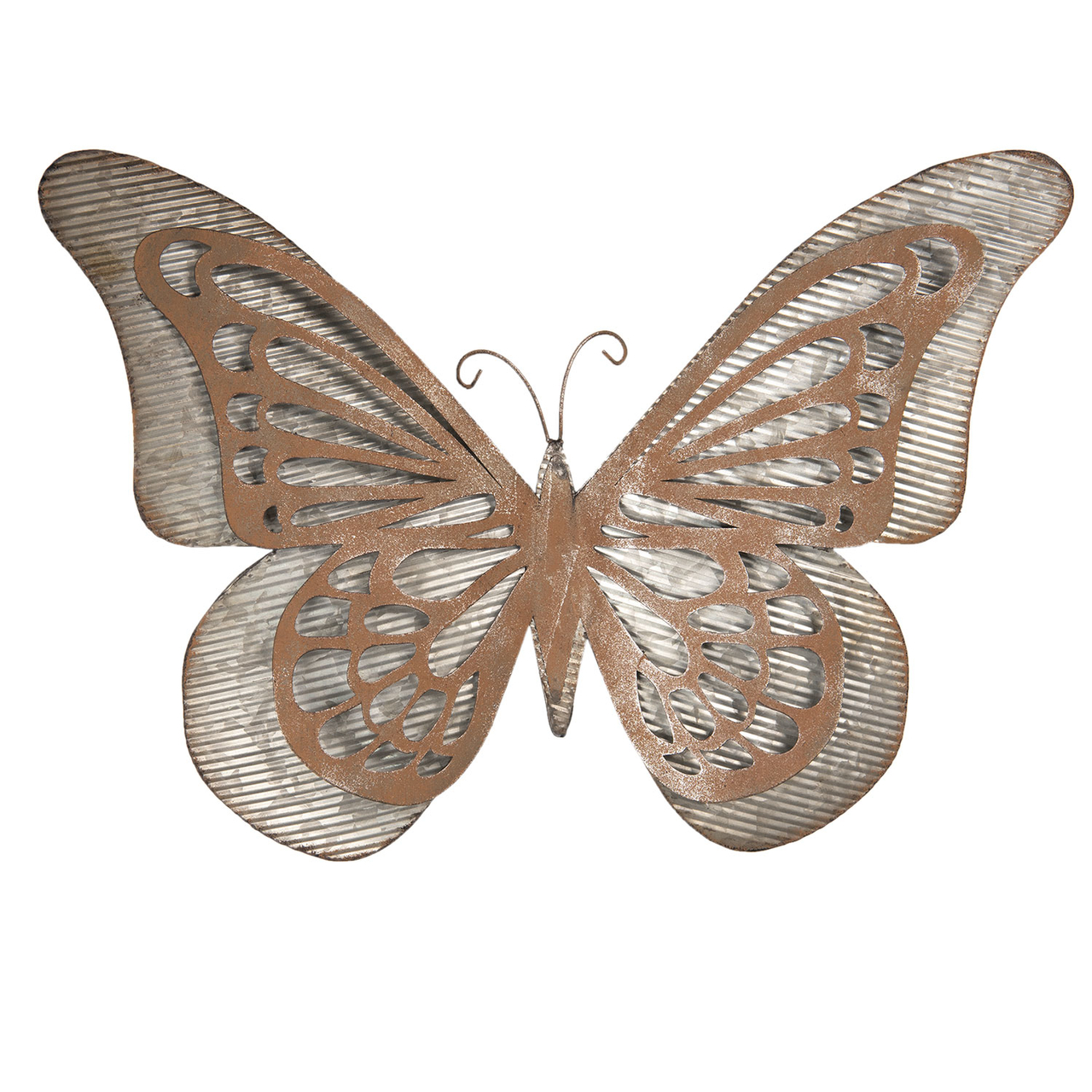 Wanddecoratie vlinder 49*7*35 cm Grijs | 6Y3474 | Clayre & Eef