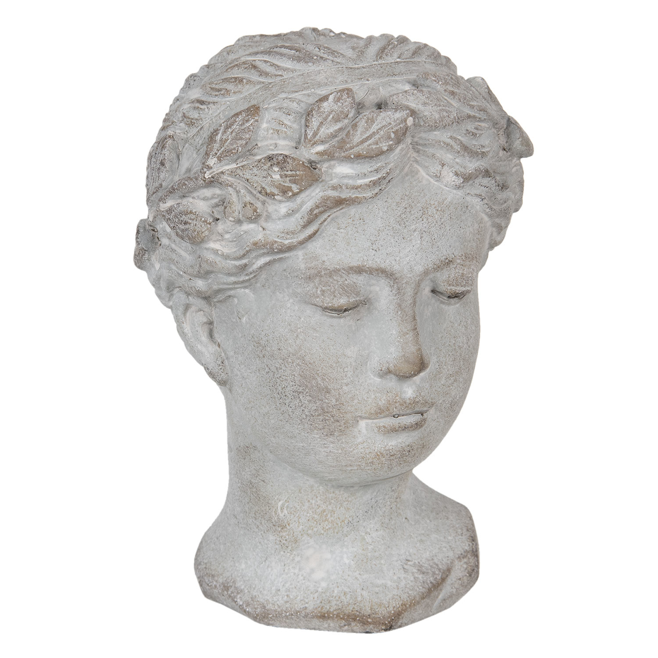 Decoratie hoofd vrouw 16*15*23 cm Grijs | 6TE0294 | Clayre & Eef