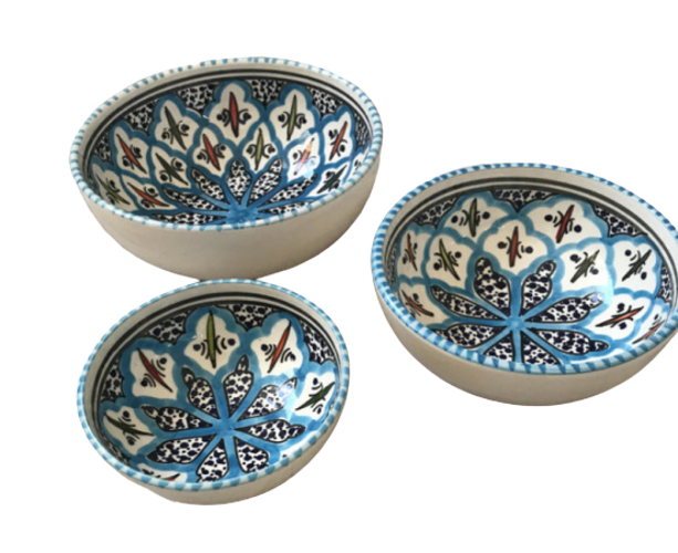 Tapas setje  3 delig Turquoise blue fine | TB.TP.3D | Dishes & Deco