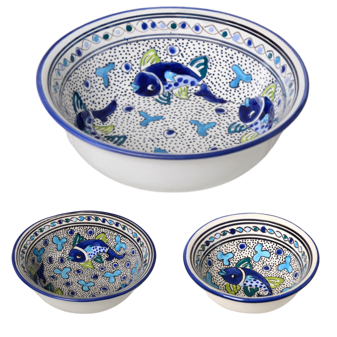Salade set 3 delig Poisson | SS.AD.3D | Dishes & Deco