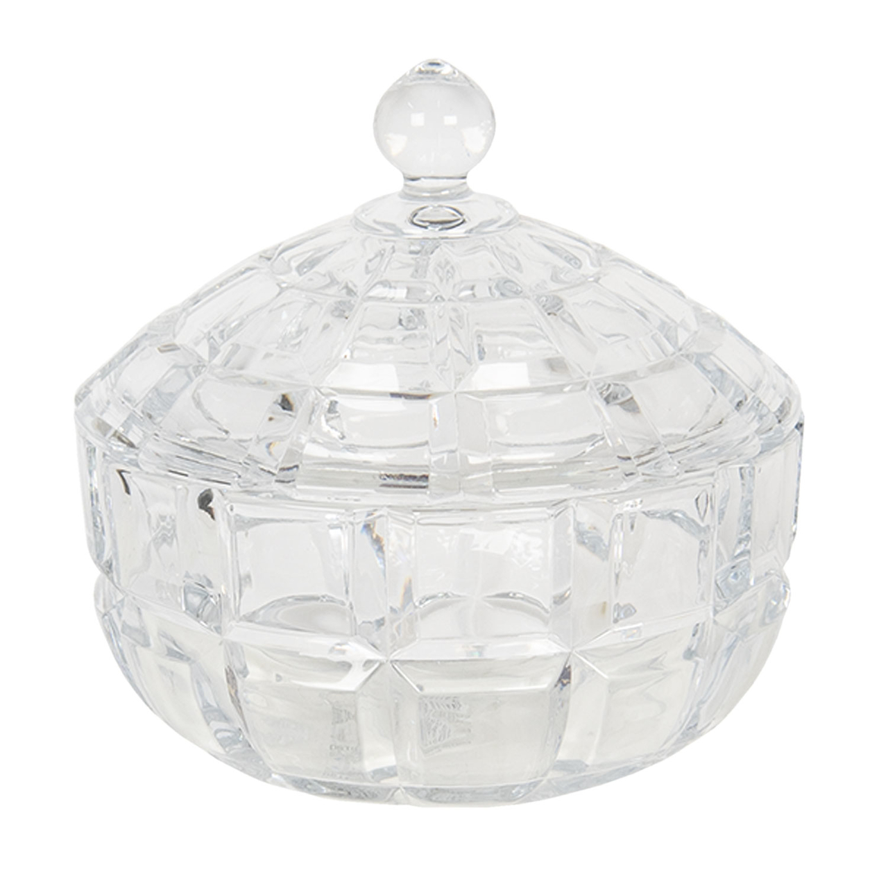 Schaal met deksel ø 18*18 cm Transparant | 6GL2847 | Clayre & Eef