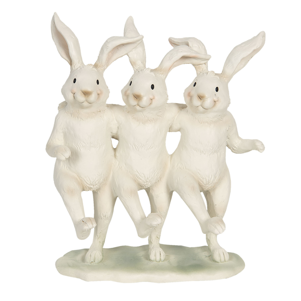 Decoratie dansende konijnen 16*9*19 cm Multi | 6PR3189 | Clayre & Eef