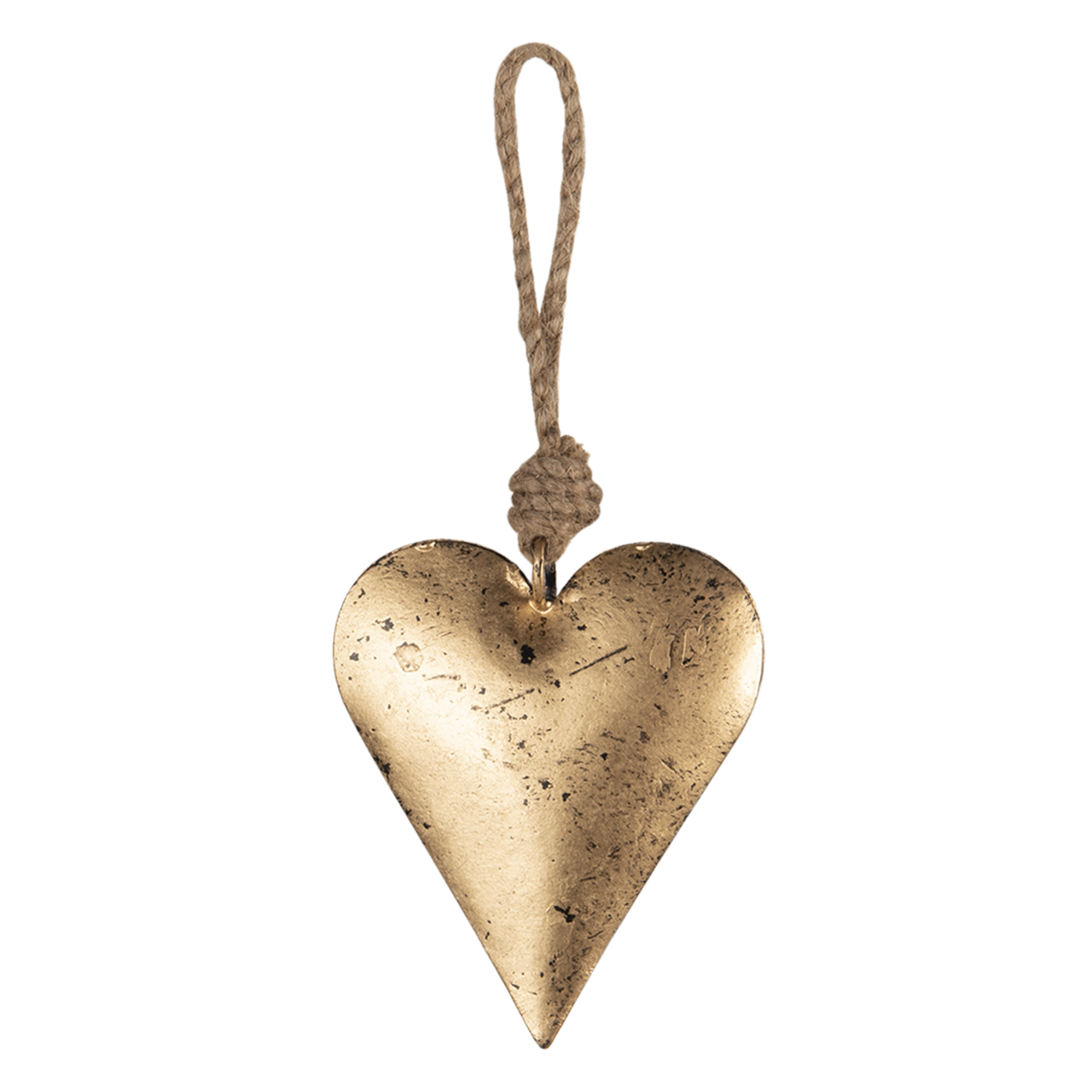 Decoratie hanger hart 10*2*10 cm Goudkleurig | 6Y4500 | Clayre & Eef