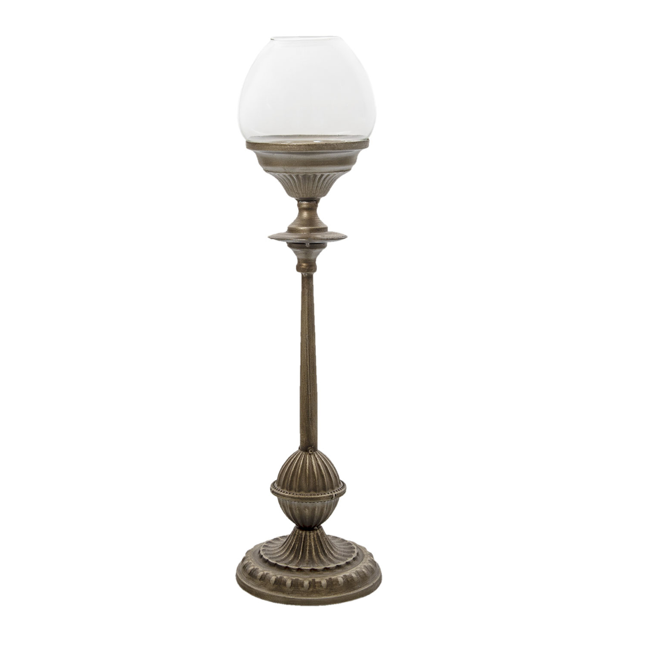 Kandelaar &oslash; 15*57 cm Zilverkleurig | 6Y4486 | Clayre & Eef