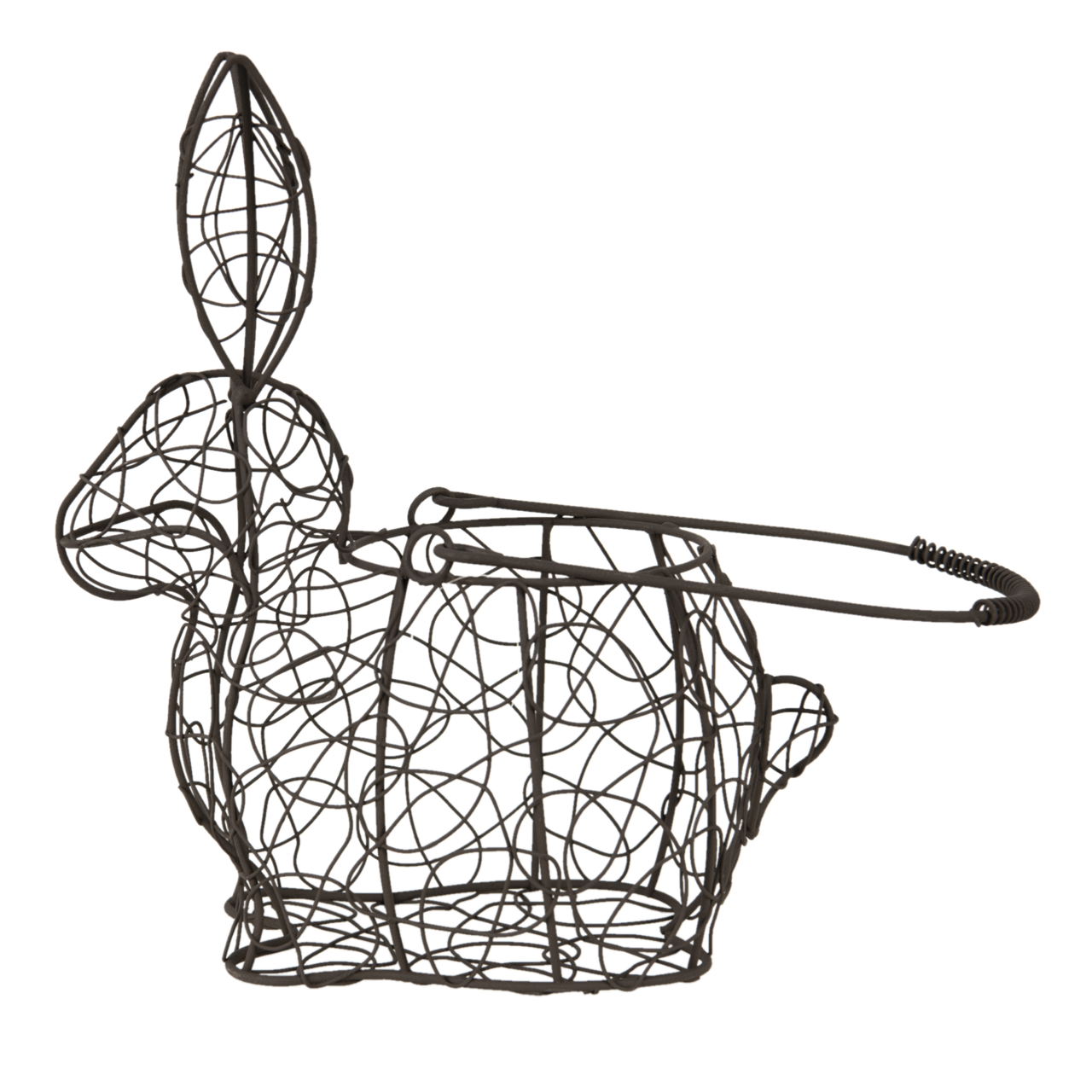 6Y4659 Paas Mandje Konijn Bruin 20*12*24 cm 20*12*24 cm Wit | 6Y4659 | Clayre & Eef