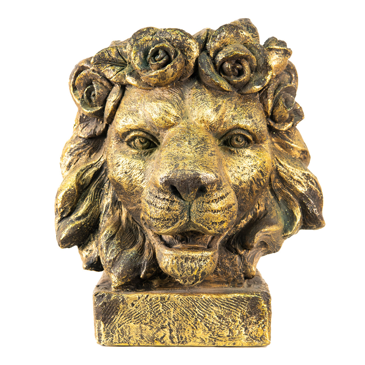 Decoratie leeuw 36*40*43 cm | Goudkleurig | 6PR2938GO | Clayre & Eef
