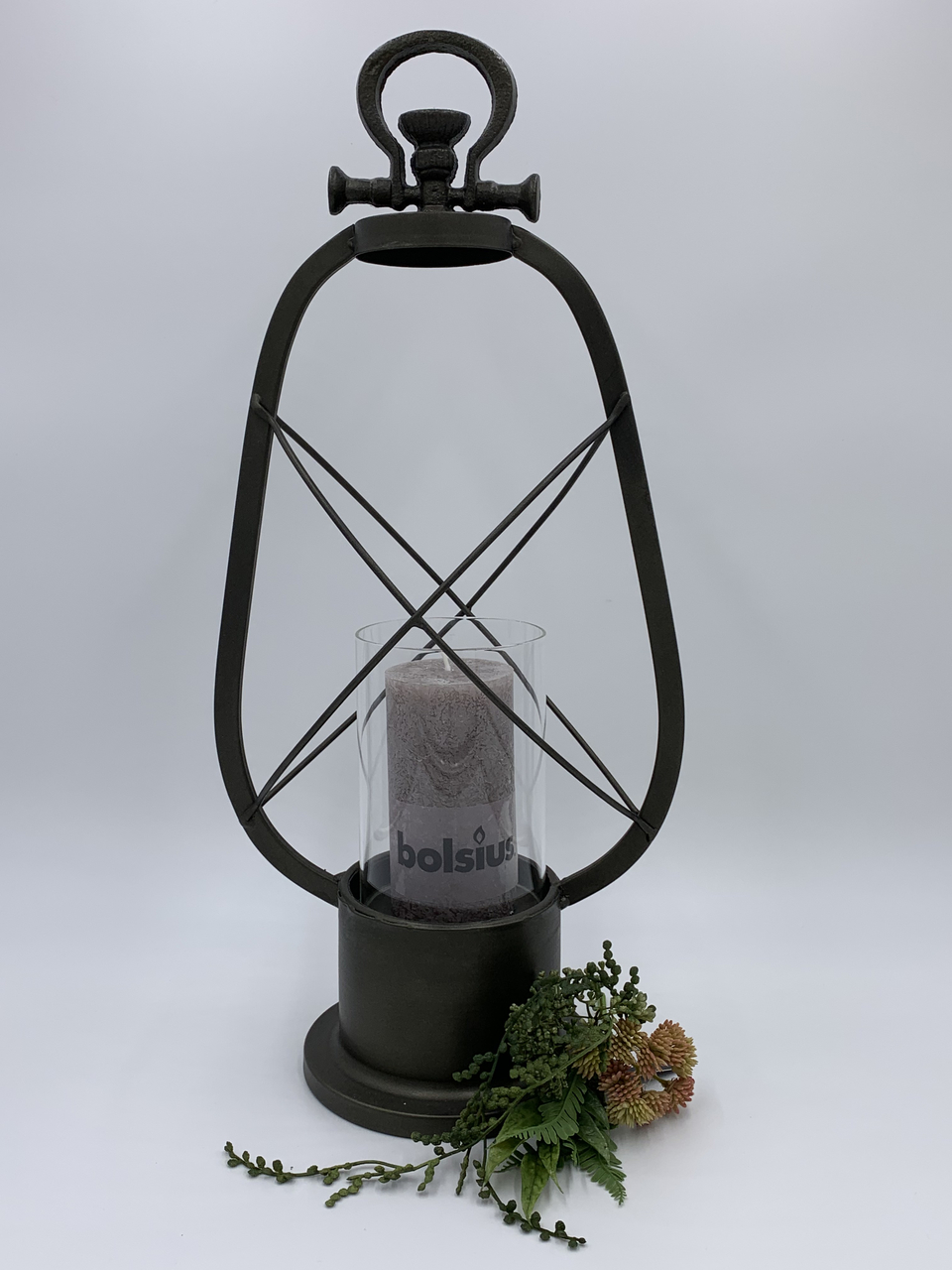 Windlicht lantaarn zwart 53 x 16 cm | 787010 | Home Sweet Home | Woonstijl Stoer & Industrieel 