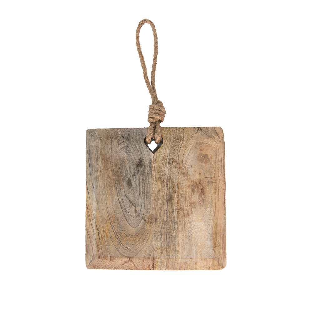 Clayre & Eef | Borrelplank Bruin 20x20x2 cm | 6H2166S