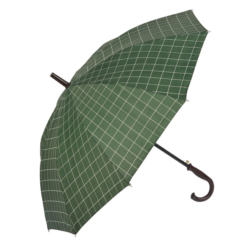 Clayre & Eef | Melady Paraplu Volwassenen MLUM0033GR 60 cm Groen Nylon Rond