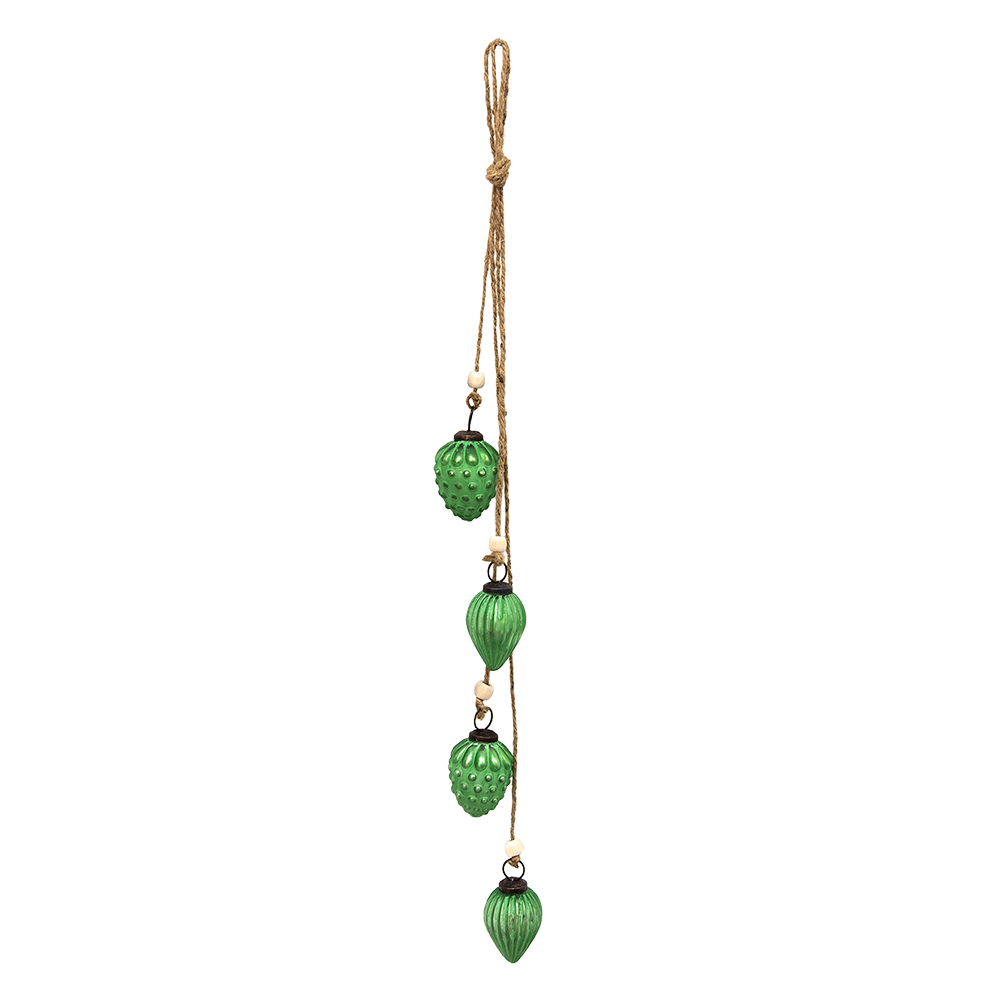 Clayre & Eef | Decoratie Hanger Groen, Bruin 7x5x67 cm | 6GL3708