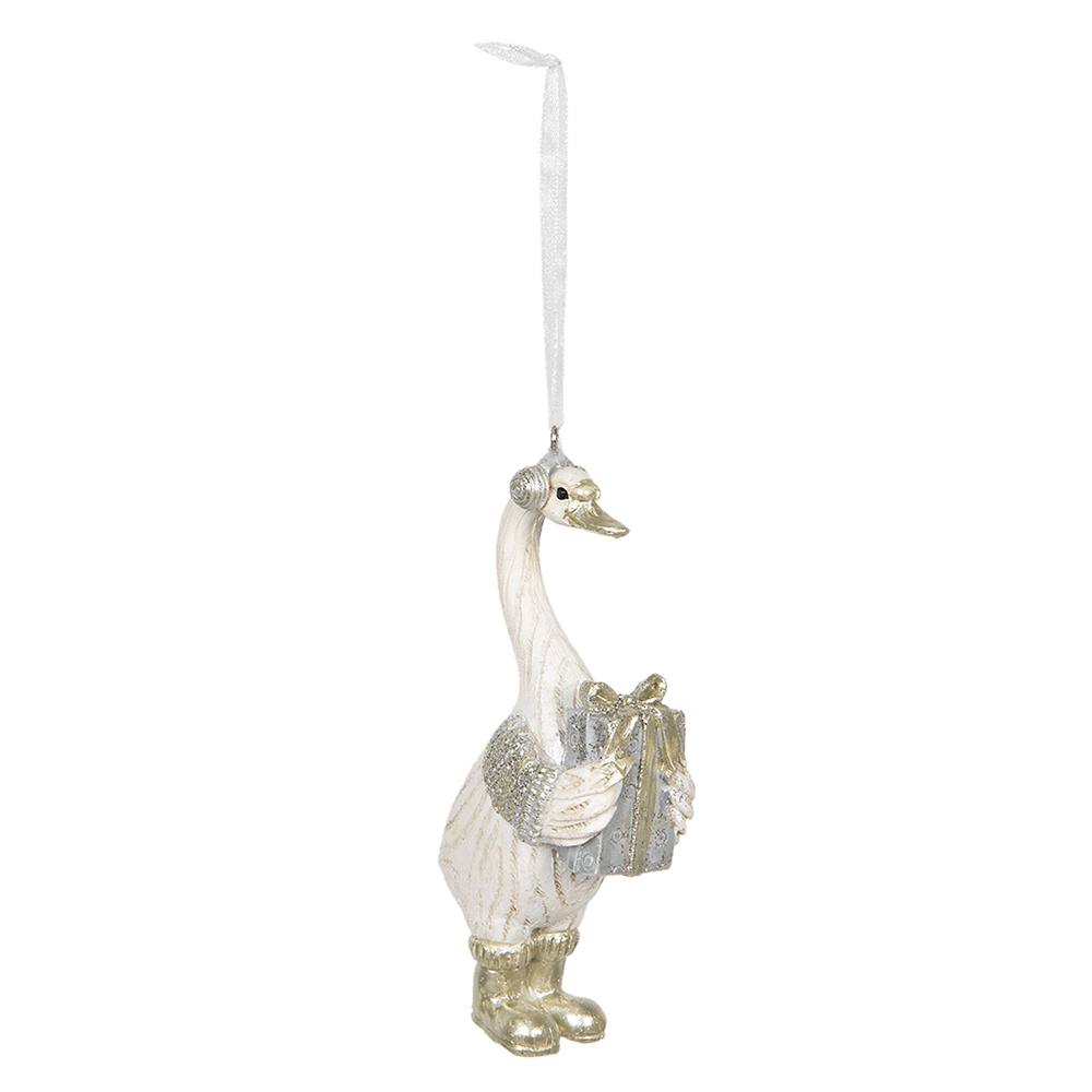 Clayre & Eef | Decoratie Hanger Wit 5x3x11 cm | 6PR2758