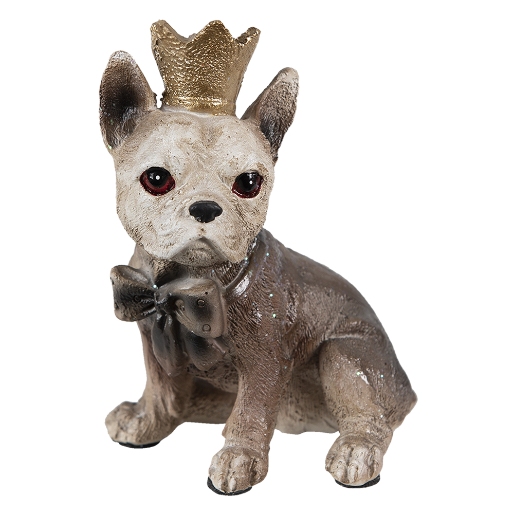 Clayre & Eef | Decoratie Beeld Hond Bruin 7x6x11 cm | 6PR3515