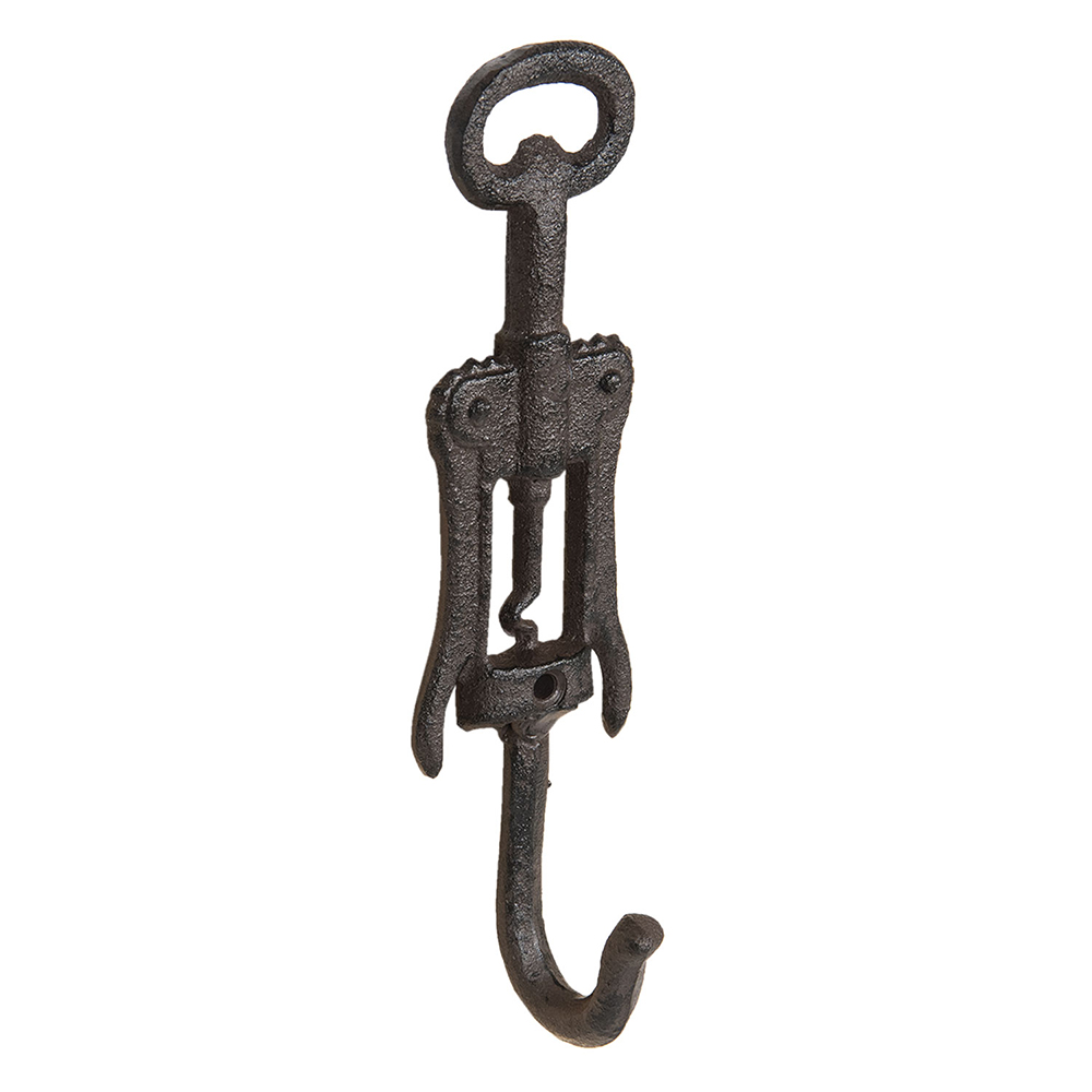 Clayre & Eef | Wandhaak Bruin 5x4x20 cm | 6Y3057