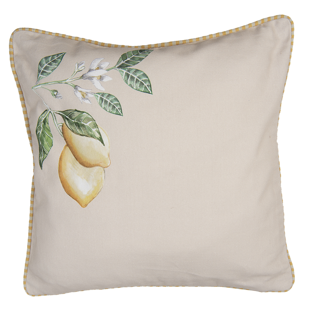 Clayre & Eef | Kussenhoes Beige, Geel 40x40 cm | LEL21