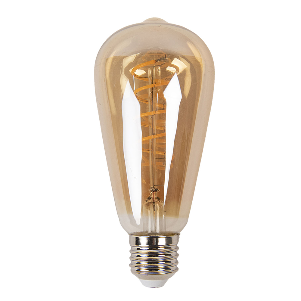 Clayre & Eef | LED Lamp Bruin ø 6x14 cm E27/3W | LP099
