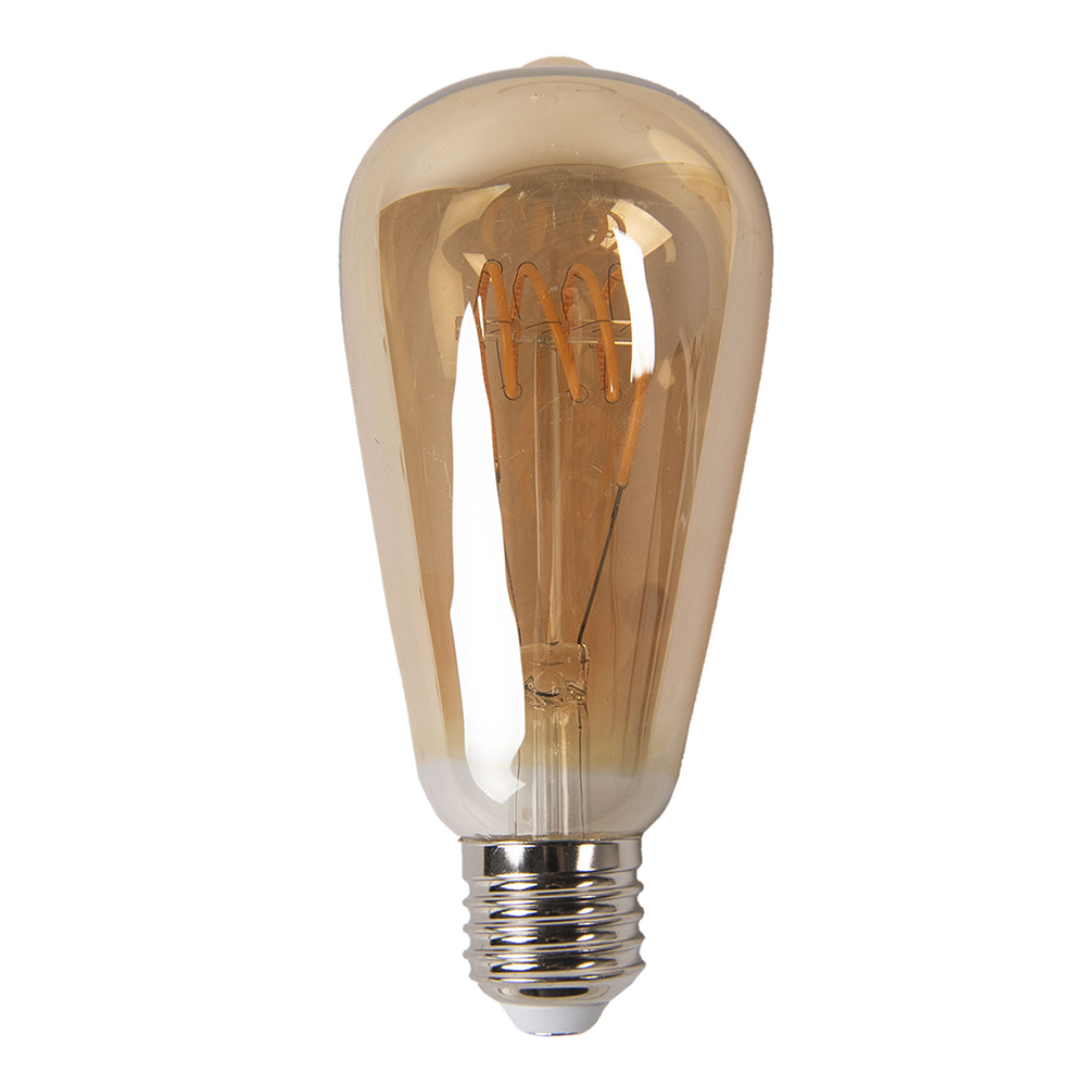 Clayre & Eef | LED Lamp Bruin ø 6x14 cm E27/3W | LP100
