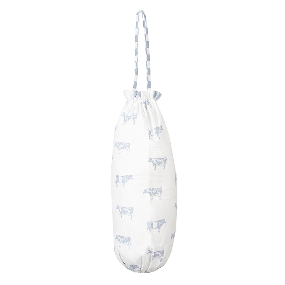 Clayre & Eef | Tassenopberger Blauw, Wit 23x1x48 cm | LWC49BL