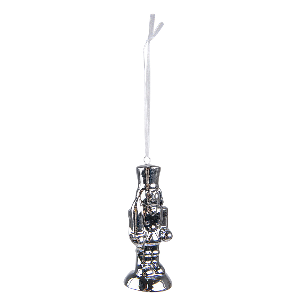 Clayre & Eef | Decoratie Hanger Notenkraker Zilverkleurig 4x4x10 cm | 6CE1493ZI