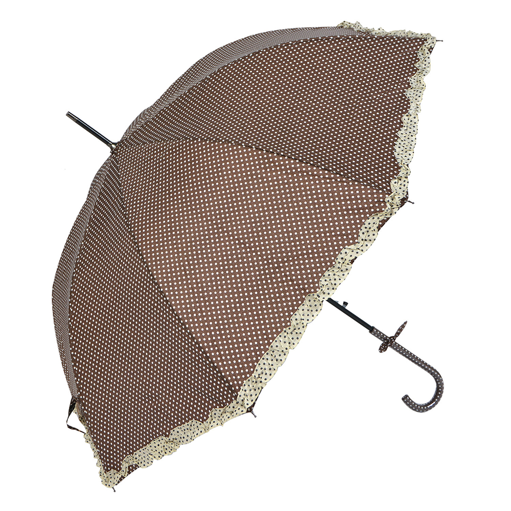 Clayre & Eef | Paraplu Volwassenen Bruin ø 90 cm | JZUM0030CH