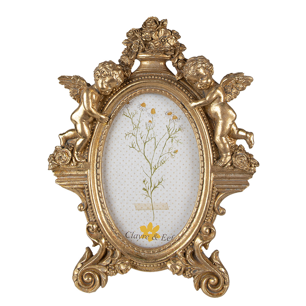 Clayre & Eef | Fotolijst Goudkleurig 20x3x26 cm / 10x15 cm | 2F1011