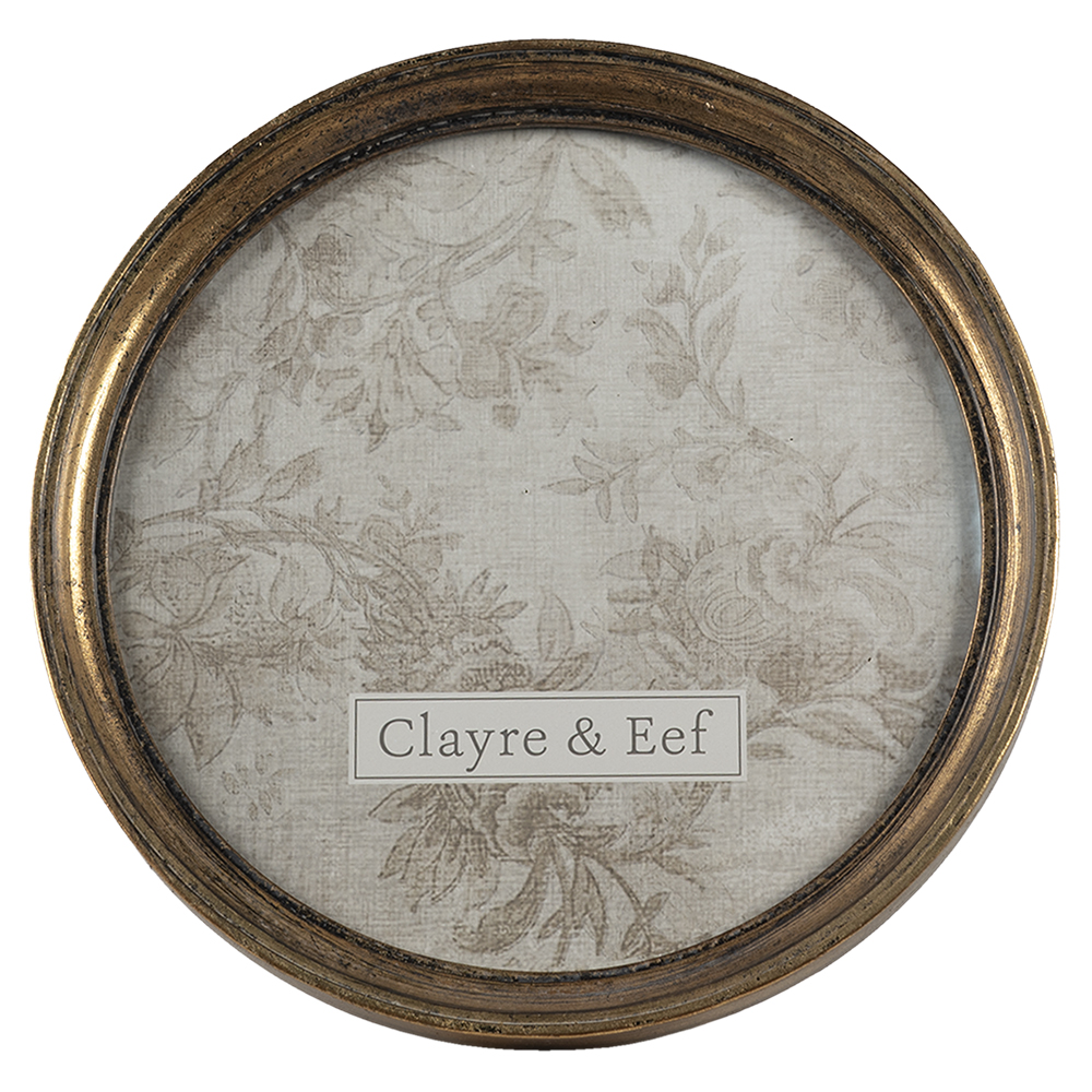 Clayre & Eef | Fotolijst Goudkleurig ø 27x3 cm / ø 22 cm | 2F0851