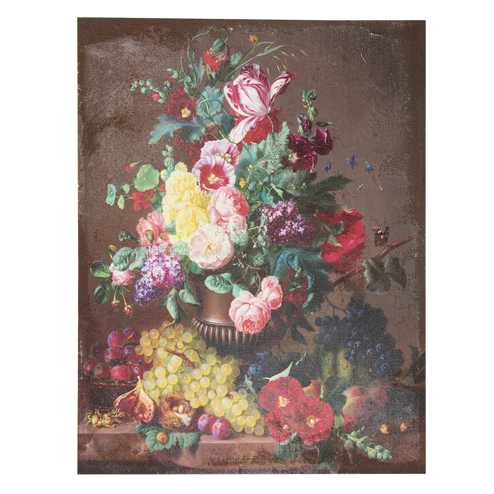Clayre & Eef | Schilderij Bruin, Rood, Groen 60x3x80 cm | 50629