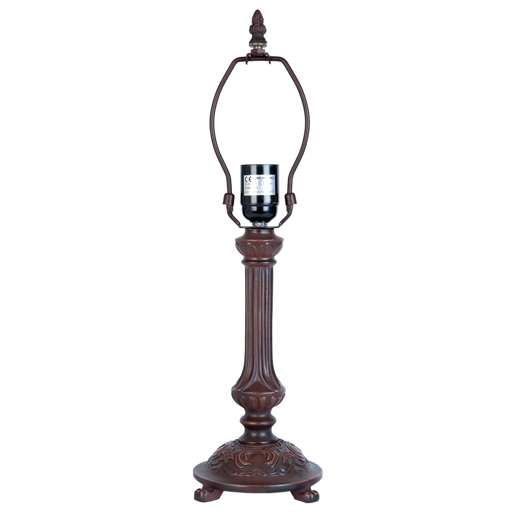 Clayre & Eef | Lampenvoet Tafellamp Tiffany Bruin ø 16x47 cm E27/max 1x60W | 5LL-5794