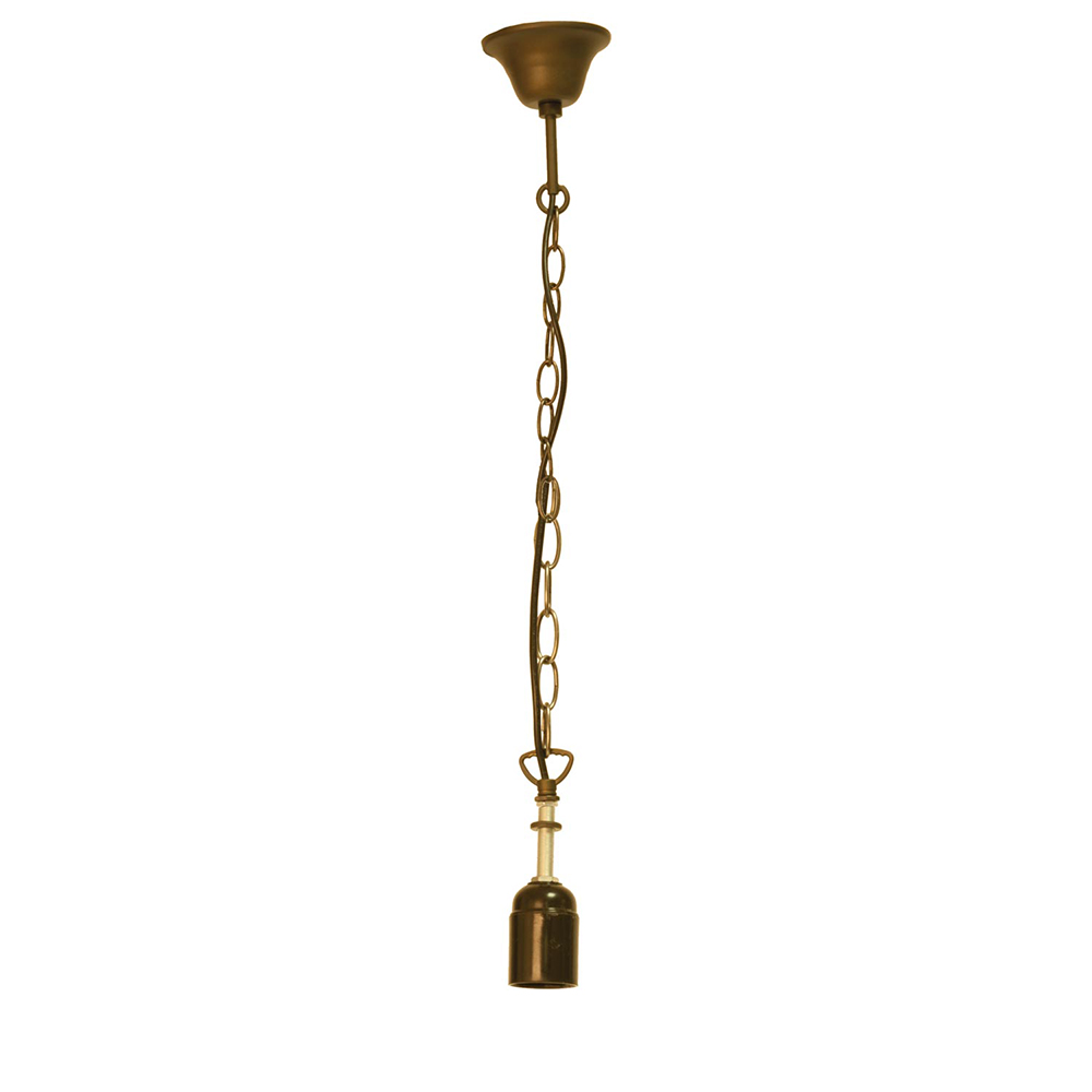 Clayre & Eef | Snoerpendel Ketting Tiffany Goudkleurig 130 cm E27/max 1x60W | 5LL-97