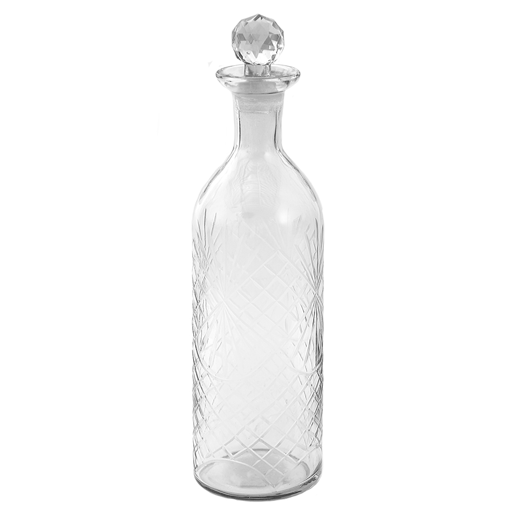 Clayre & Eef | Decoratie Fles met Flessenstop Transparant ø 10x36 cm | 6GL3557