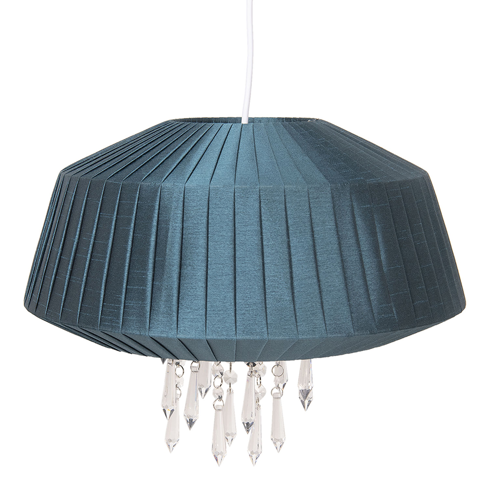 Clayre & Eef | Hanglamp Blauw, Groen ø 40x33 cm E27/max 1x60W | 6LAK0462GR
